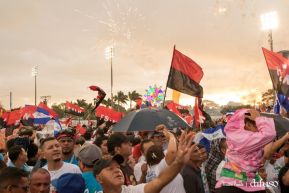 Rosario y Daniel celebran junto al pueblo 38 años de Revolución