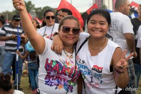 Rosario y Daniel celebran junto al pueblo 38 años de Revolución