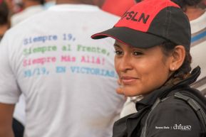 Rosario y Daniel celebran junto al pueblo 38 años de Revolución