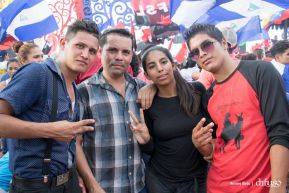 Rosario y Daniel celebran junto al pueblo 38 años de Revolución
