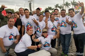 Rosario y Daniel celebran junto al pueblo 38 años de Revolución