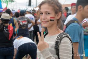 Rosario y Daniel celebran junto al pueblo 38 años de Revolución