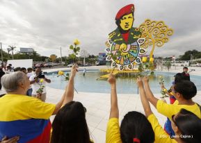 Nicaragua rinde homenaje al Comandante Eterno Hugo Chávez en el 63 aniversario de su natalicio