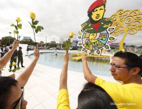 Nicaragua rinde homenaje al Comandante Eterno Hugo Chávez en el 63 aniversario de su natalicio
