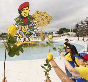 Nicaragua rinde homenaje al Comandante Eterno Hugo Chávez en el 63 aniversario de su natalicio