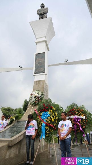 Juventud Sandinista rinde homenaje al mártir Rigoberto López Pérez