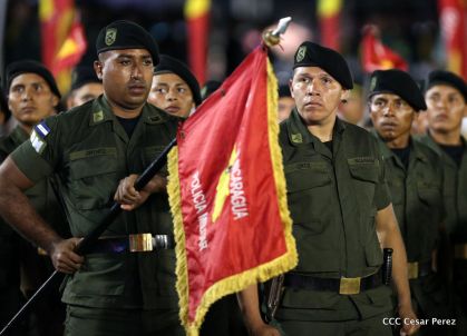 Desfile del Ejército de Nicaragua en saludo a su 38 aniversario