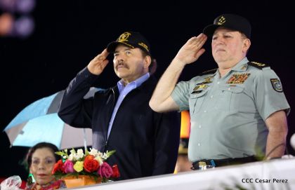 Desfile del Ejército de Nicaragua en saludo a su 38 aniversario