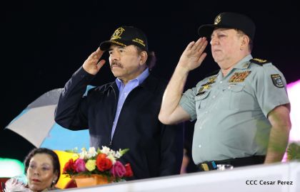 Desfile del Ejército de Nicaragua en saludo a su 38 aniversario