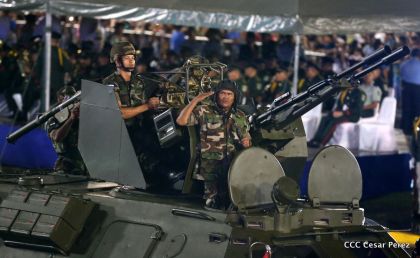 Desfile del Ejército de Nicaragua en saludo a su 38 aniversario