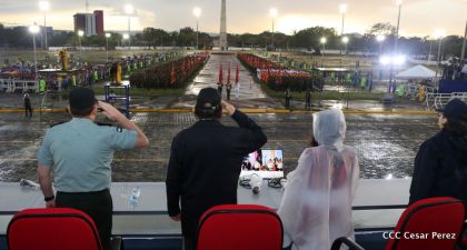 Desfile del Ejército de Nicaragua en saludo a su 38 aniversario