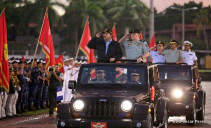 Desfile del Ejército de Nicaragua en saludo a su 38 aniversario