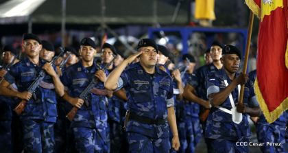Desfile del Ejército de Nicaragua en saludo a su 38 aniversario