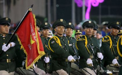 Desfile del Ejército de Nicaragua en saludo a su 38 aniversario
