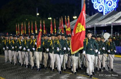 Desfile del Ejército de Nicaragua en saludo a su 38 aniversario