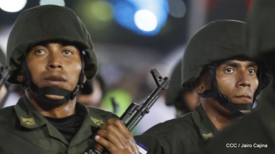 Desfile del Ejército de Nicaragua en saludo a su 38 aniversario