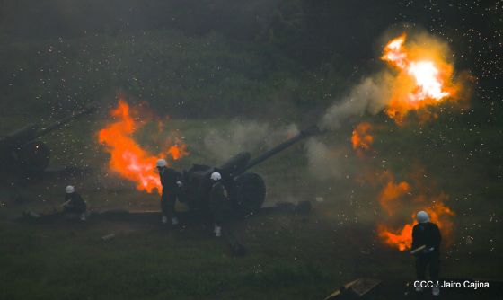 Desfile del Ejército de Nicaragua en saludo a su 38 aniversario