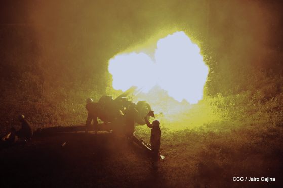 Desfile del Ejército de Nicaragua en saludo a su 38 aniversario