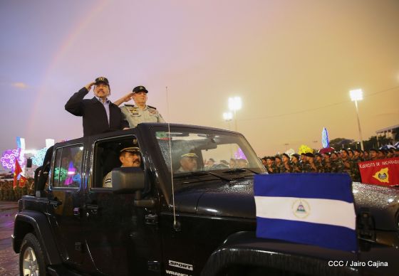 Desfile del Ejército de Nicaragua en saludo a su 38 aniversario