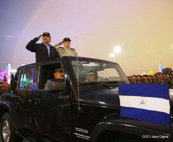 Desfile del Ejército de Nicaragua en saludo a su 38 aniversario