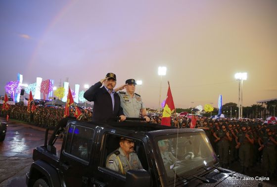 Desfile del Ejército de Nicaragua en saludo a su 38 aniversario