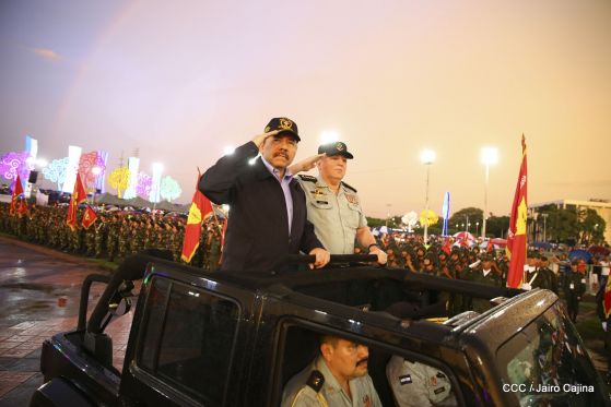 Desfile del Ejército de Nicaragua en saludo a su 38 aniversario