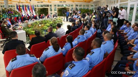 Daniel y Rosario clausuran XXIII reunión de la Comisión de Jefes y Directores de Policías de Centroamérica, México, el Caribe y Colombia
