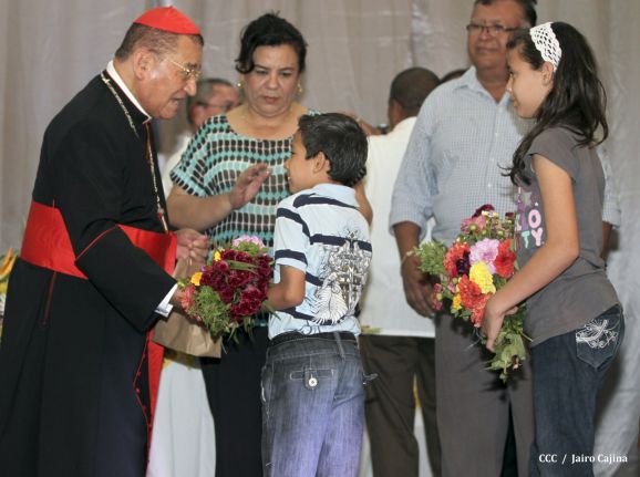 Celebración del Onomástico del Cardenal Miguel en Masaya