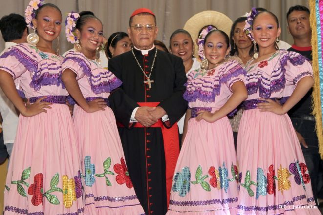 Celebración del Onomástico del Cardenal Miguel en Masaya