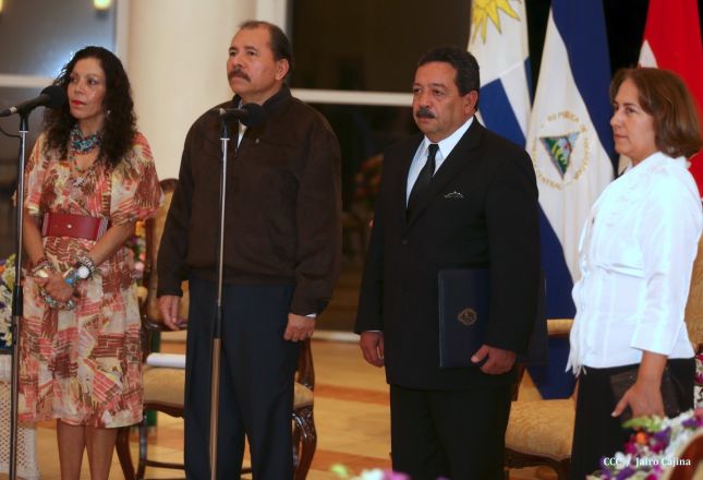 Presidente Daniel recibe Cartas Credenciales de 4 nuevos Embajadores