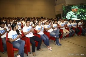 Daniel y Rosario rinden homenaje al Comandante Fidel Castro Ruz