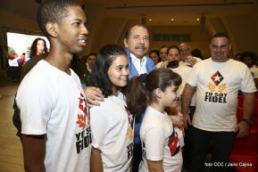 Daniel y Rosario rinden homenaje al Comandante Fidel Castro Ruz