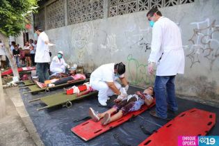 Simulacro de Terremoto en Barrio Cristo del Rosario