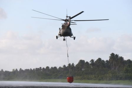EN FOTOS: Ejército de Nicaragua trabaja para sofocar incendio en Indio Maíz