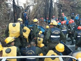 EN FOTOS: Ejército de Nicaragua trabaja para sofocar incendio en Indio Maíz