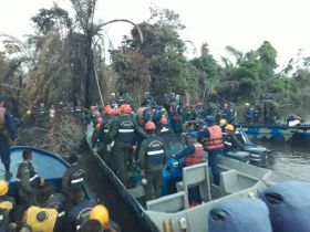 EN FOTOS: Ejército de Nicaragua trabaja para sofocar incendio en Indio Maíz