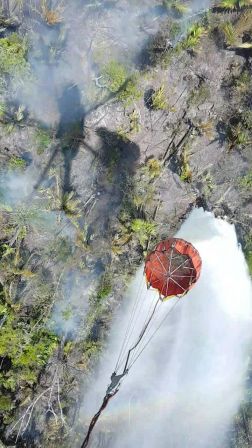 EN FOTOS: Ejército de Nicaragua trabaja para sofocar incendio en Indio Maíz