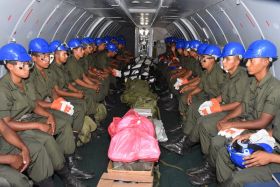 EN FOTOS: Ejército de Nicaragua trabaja para sofocar incendio en Indio Maíz