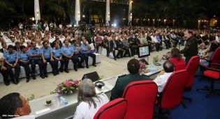 Comandante Daniel preside acto 34 Aniversario del Ministerio de Gobernación