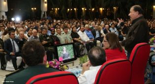 Comandante Daniel preside acto 34 Aniversario del Ministerio de Gobernación