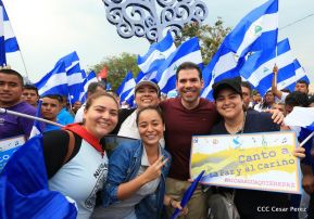 Así se vivió en Nicaragua el Canto por la Paz y el Cariño