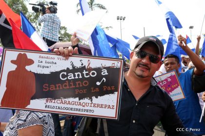 Canto a Sandino por la Paz en el 123 Aniversario del Nacimiento del General de Hombres Libres