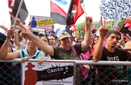 Canto a Sandino por la Paz en el 123 Aniversario del Nacimiento del General de Hombres Libres