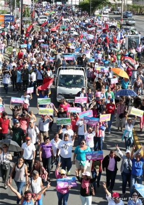 Miles caminaron por la Paz en Nicaragua