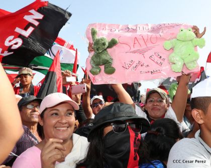 Familias reafirman compromiso por la paz y ratifican apoyo al Gobierno del Presidente Daniel y la Compañera Rosario