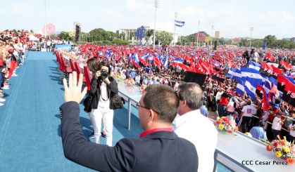 Familias reafirman compromiso por la paz y ratifican apoyo al Gobierno del Presidente Daniel y la Compañera Rosario