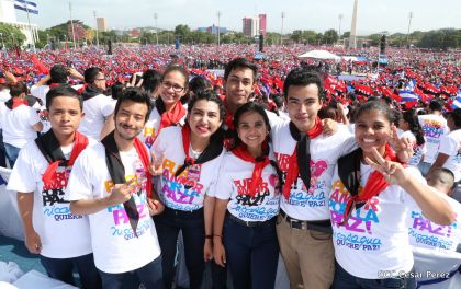 Familias reafirman compromiso por la paz y ratifican apoyo al Gobierno del Presidente Daniel y la Compañera Rosario