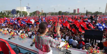 Familias reafirman compromiso por la paz y ratifican apoyo al Gobierno del Presidente Daniel y la Compañera Rosario