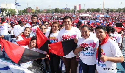 Familias reafirman compromiso por la paz y ratifican apoyo al Gobierno del Presidente Daniel y la Compañera Rosario