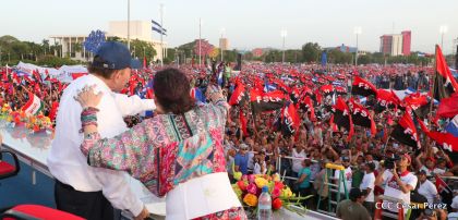 Familias reafirman compromiso por la paz y ratifican apoyo al Gobierno del Presidente Daniel y la Compañera Rosario